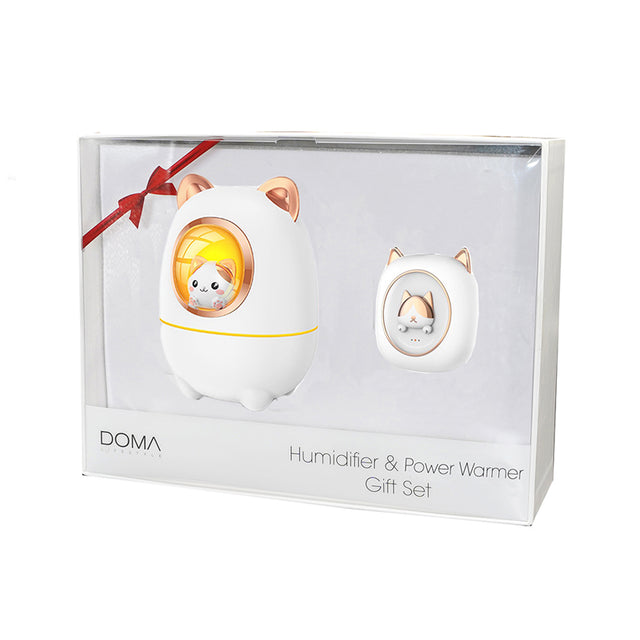 貓咪加濕器和暖手充電寶禮品套裝