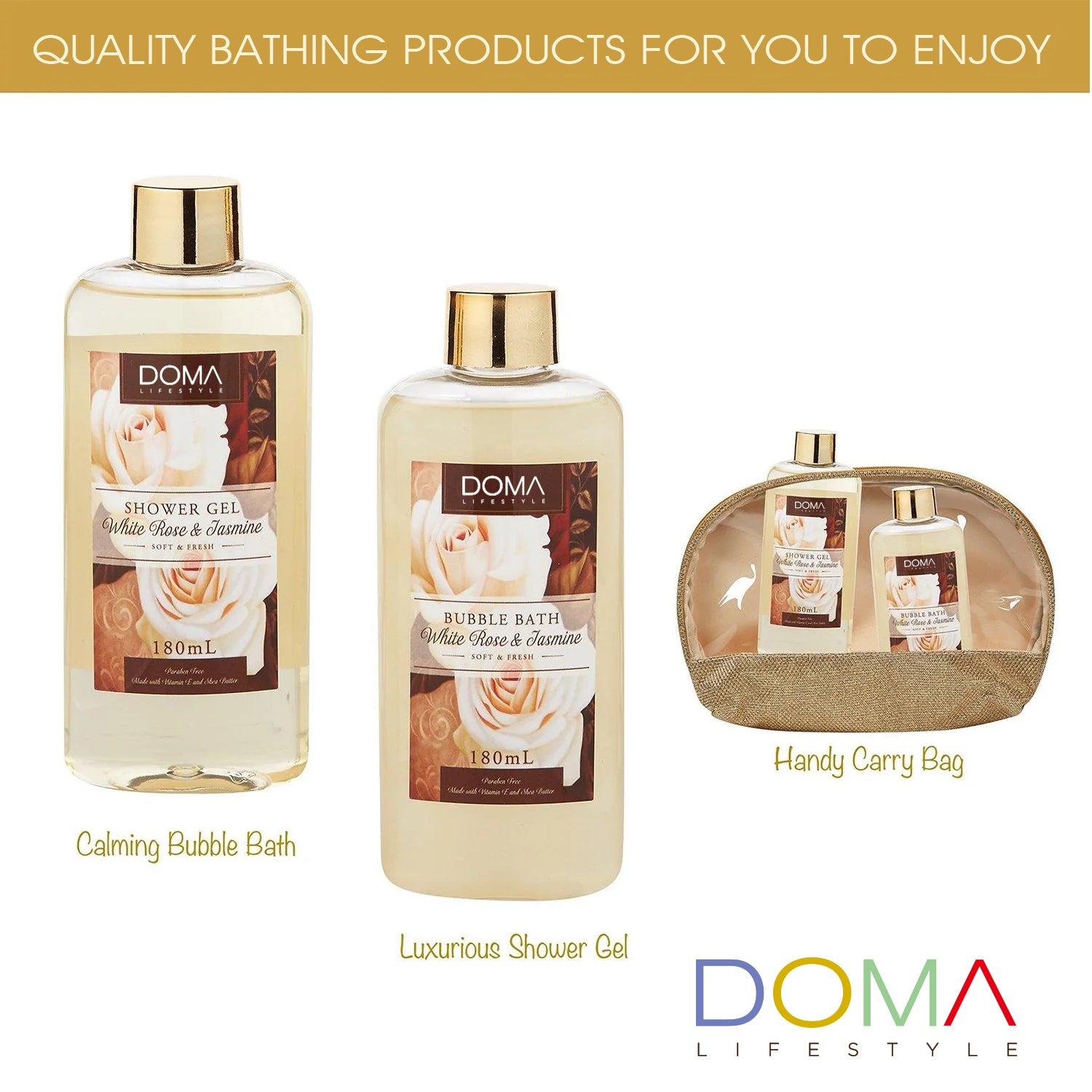 Golden Retro Bathtub Gift Set